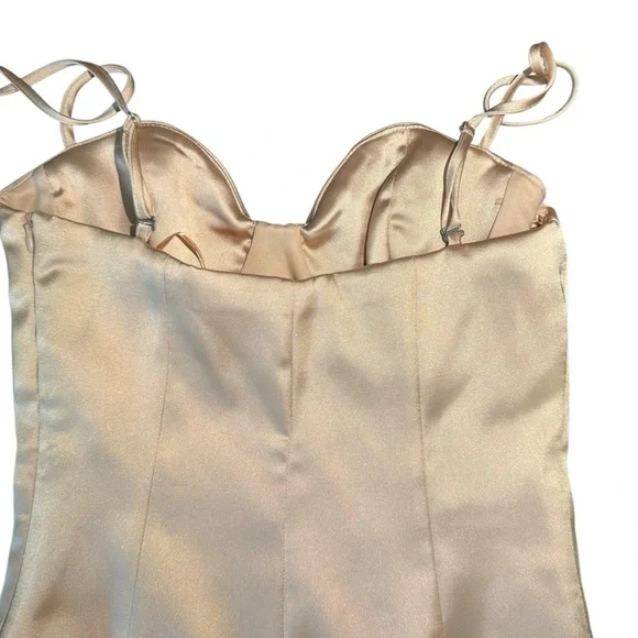 Zara Cream Satin Bodysuit NWOT - Picture 13 of 14